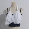 Historical Reenactment Ruffled Jabot Necktie Chiffon Detachable Faux Collar Neckpiece For Renaissances Colonial Outfit