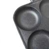 Cast Iron 4-Hole Breakfast Pan Eggs Dumplings Burgers Pancakes Non-Coated Skillet Compatible With Gas Induction Stove