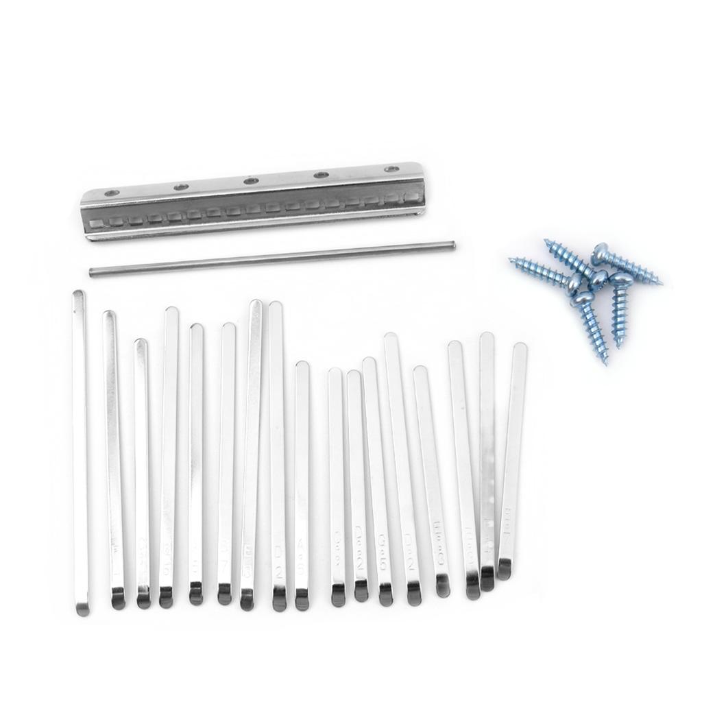 Thumb Piano 17 Keys with Tune Hammer Pillow Wood and Screws Acrylic Cute Rhino Head Shape Musical
