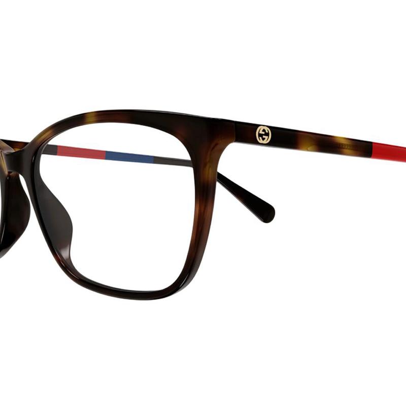 Gucci Optical Glasses [Available Prescriptions] Original Design, One-piece 004 (Havana Frame/clear Lens) 55 Dust Bag + Glasses Case (random Color)