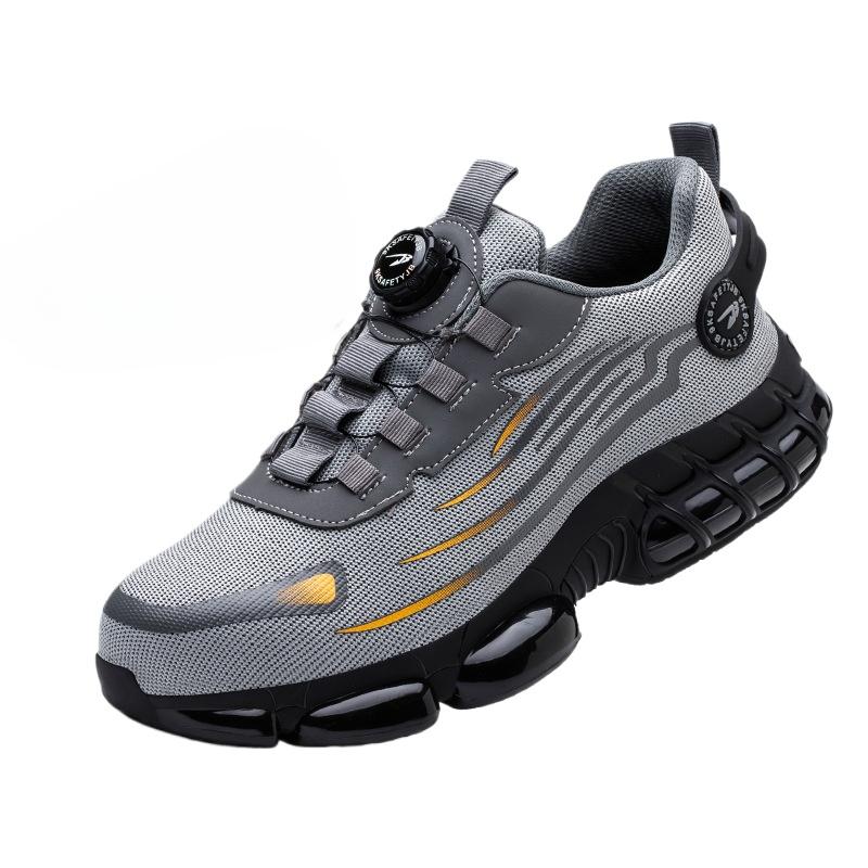 Fashion Rotary Button New Safety Shoes for Men Anti-impact and Anti-piercing Work Shoes Fashionable Men's Sports Shoes and Safety Pro