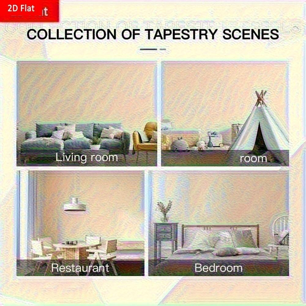 1pc Cute Cartoon Food Dopamine Tapestry Wall Hanging Pink Peach Light Beige Polyester 100 Fabric Horizontal Bedroom Living