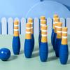Children's Wooden Bowling Ball Indoor And Outdoor Sports Parent-Child Interactive Ball Toys