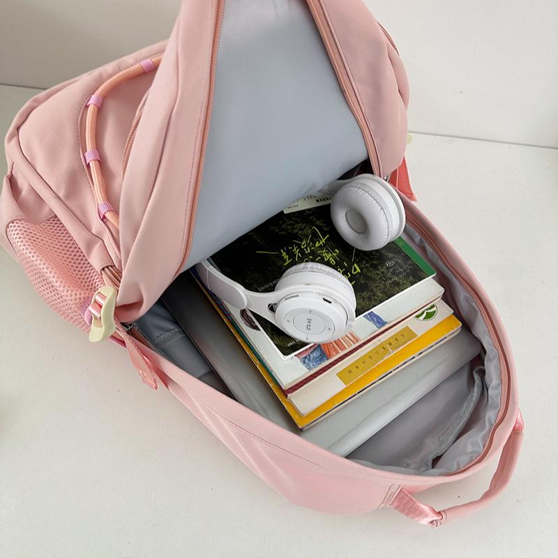 New Large Capacity Schoolbag Cute Cartoon Bear Backpack Lightweight Student Schoolbag Simple Backpack for Women