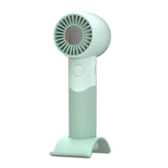Handheld Fan Wind-Concentrating Turbine Blade Design Adjustable 3-Speed Cooling Fan Portable Lightweight Desktop Fan with Phone Stand Base зелёный