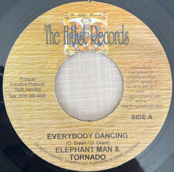 

7inch Record ELEPHANT MAN TORNADO Everybody Dancing NONE The Hitlist Rec 2008 Jamaica Reggae Ska Dub Used