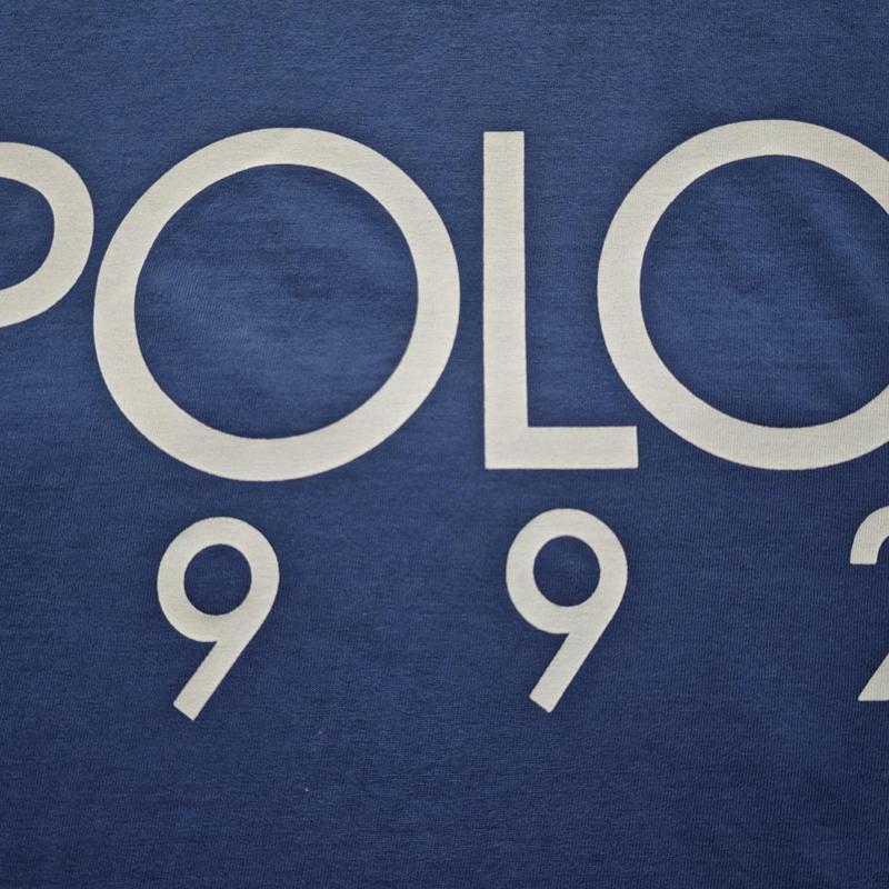 Polo Ralph Lauren Logo Letter Print Crew Neck Short Sleeve T-Shirt Men Tops Blue 710800998-001