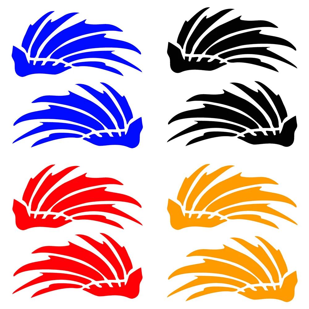2Pcs Creative Wing-Shaped Motorcycle Helmet&Car Rearview Mirror Sticker Motorcycle Accessories