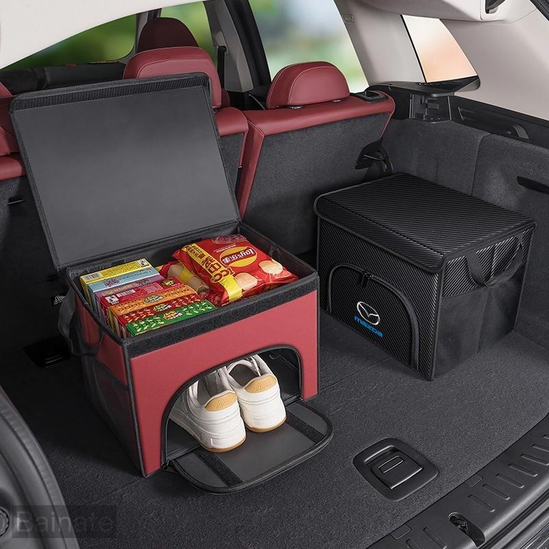 Car trunk large capacity Foldable storage box shoe storage organizing box Fit For Mazda 3 MX-5 CX-5 CX-8 CX-9 BT-50 CX-60 6 2025