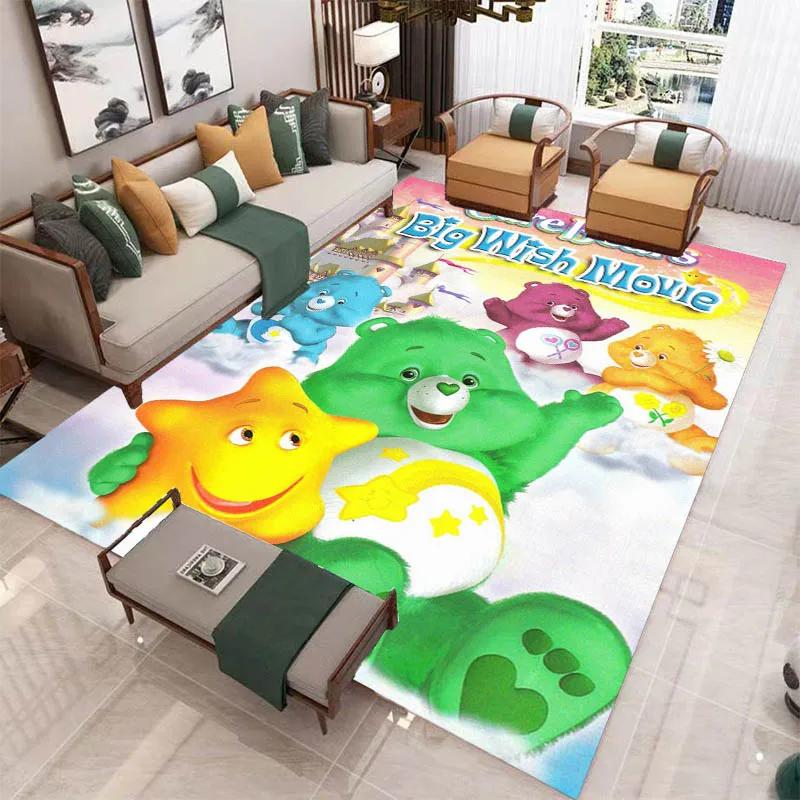 MINISO Cute C-Care Bears Printed Carpet Kitchen Mats Non -slip Carpet Outdoor Carpets Area Rug Bedroom Decor Birthday Gift