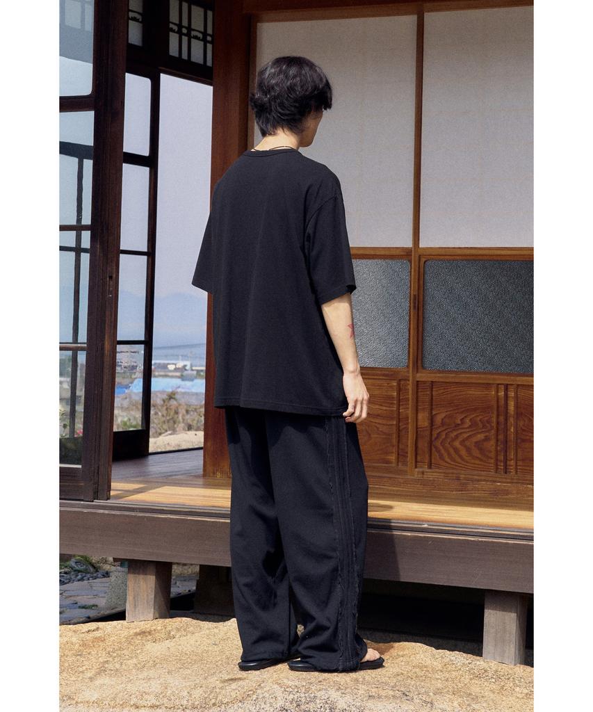 YOUTH Henley Neck H/S T-Shirt - Black