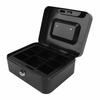 Small Locking Cash Box Portable Double Layers Safe Metal Money Box for Home and  