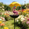 Solarbetriebene Vogelfutterstation, Gartendekoration, Solarleuchten mit Schirm, dekorative Wegleuchten, Gartendekoration, Vogelfutterstation