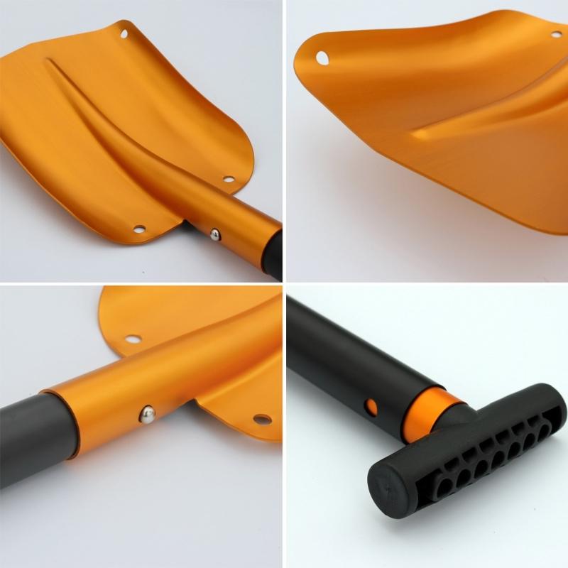 Collapsible Snow Shovel Aluminum Lightweight Snow Removal Tool Retractable 24.8'' to 32'' Snow Shovel