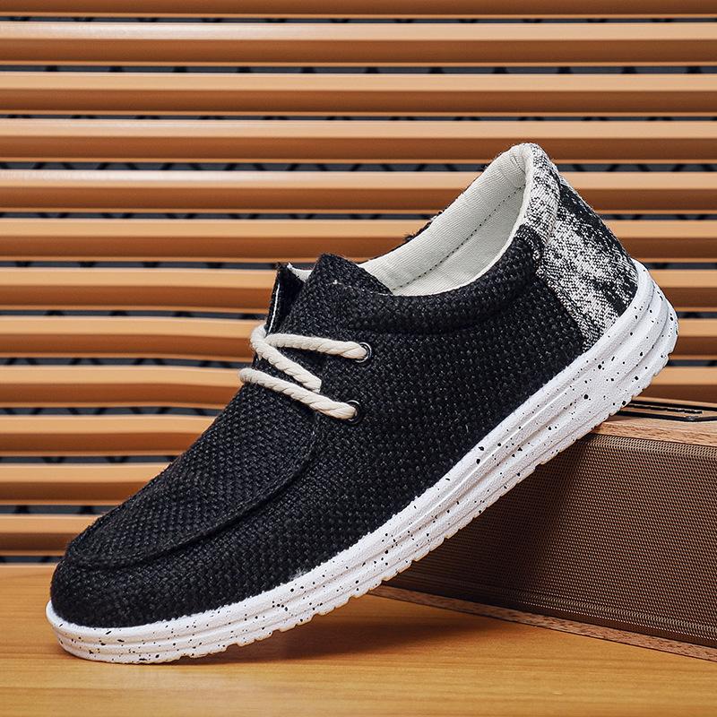 2025 Autumn New Cloth Shoes Men's Casual Shoes Men's Board Shoes Fashion Trend Youth Large Size Men's Shoes