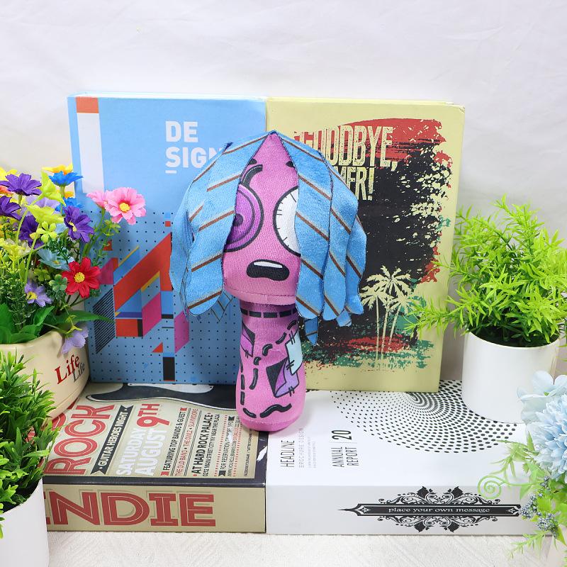 26cm New Sprunki Plush Rhythm Blue Hair Box Mutant Doll Funny Plush Toy Sofa Pillow Bedroom Ornament Cartoon Decoration Gift