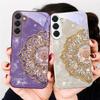 Pachnąca Złota Mandala Na Samsung S26 S22 S8 S9 S10 S20 Ultra S21 Pro S22 Plus S23 FE S24Ultra S25 Edge S24+ Szklane Etui Na Telefon