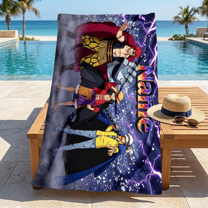 Custom Name One Piece Stylish printed beach towel,a quick-drying, absorbent mat suitable for the beach, pool, gym, and travel fans gift