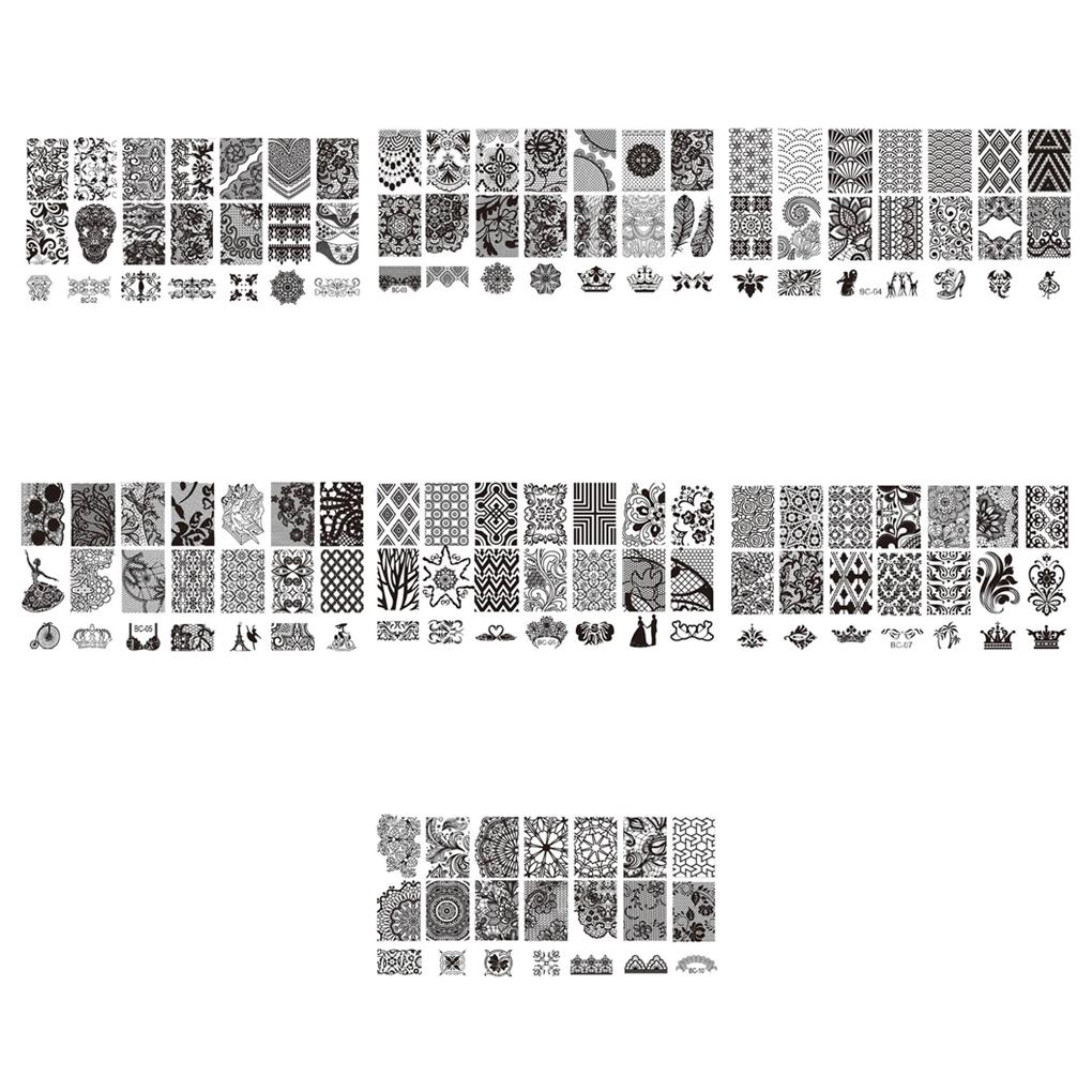 Lace Stamper Nails Art Stamp Stamping Template Flowers Image Printer Plate