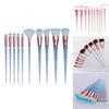 Unicorn Makeup Brush Set With Transparent Glitter Spiral Design For Makeup Enthusiasts
