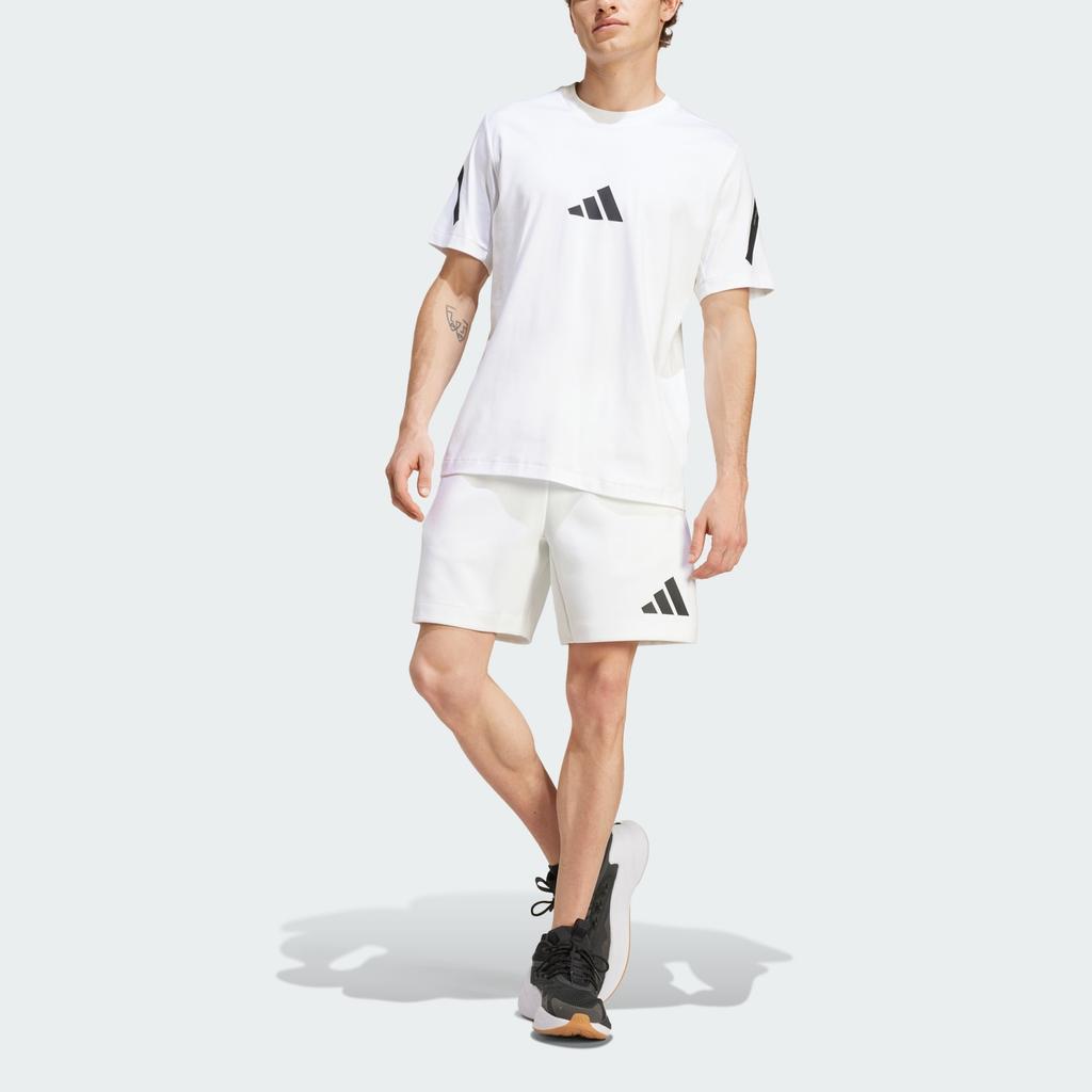 Adidas Z.N.E. FW24 Color Block Logo Comfortable Versatile Mid Waist Shorts Men Shorts White JJ4893