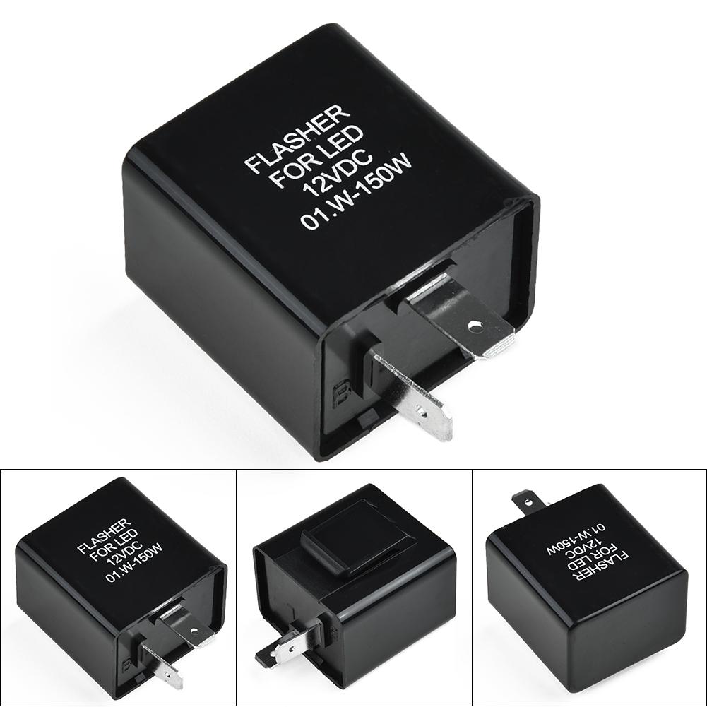 PVC Plastic LED Flasher Relay For Cars Or Motorcycles To Fix The Fast/rapid Flashing Turn Signal 0.02A-10A 12V LED Flasher Relay