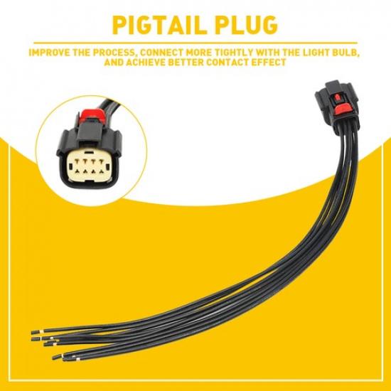 Headlight Xenon HID LED Pigtail plug Connector For Chevrolet 2016-2018 Silverado