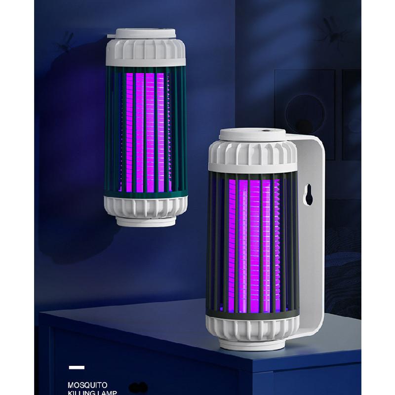 Elegant White Mosquito Killer Lamp Usb Rechargeable Portable Home Dorm Use