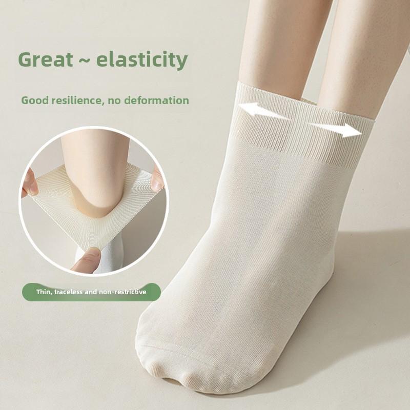 5 Paar Mittelhohe Socken Damen Sommer Dünne Lockere Socken Damen Knochenlose Monatssocken Damen Socken