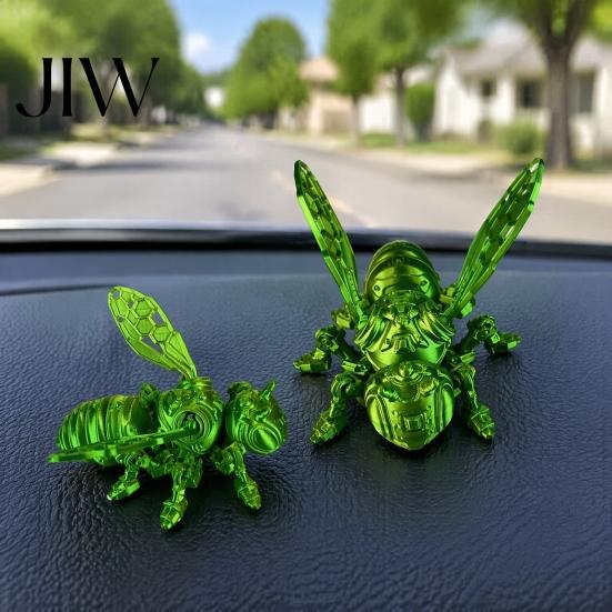 Robot Insect Decoration 3D Printed Mechanical Bee Figurine, Hornet Ornament with Movable Joints, Articulated Wasp Joints Model Fidget Toy, for