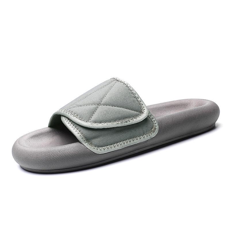 Plateau-Hausschuhe 2025 Sommer Paar Zuhause Kokosnuss-Schuhe schlicht lässige Mode Brotschuhe Klett-Sandalen