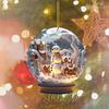 Christmas Snowman Hanging Decoration 2D Flat Snow Scene Sphere Ornament Festive Snowman Decoration for Christmas Tree Mantel Party Decor