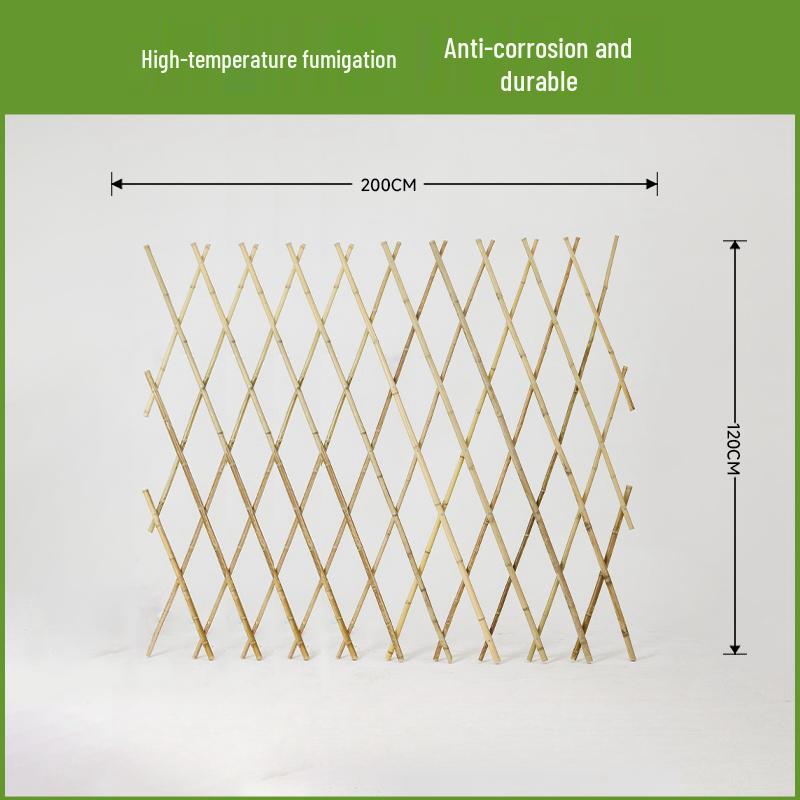 Expandable Bamboo Fence Panel for Outdoor Patio and Garden – Anti-Corrosion Support Pole for Landscaping and Partitioning.