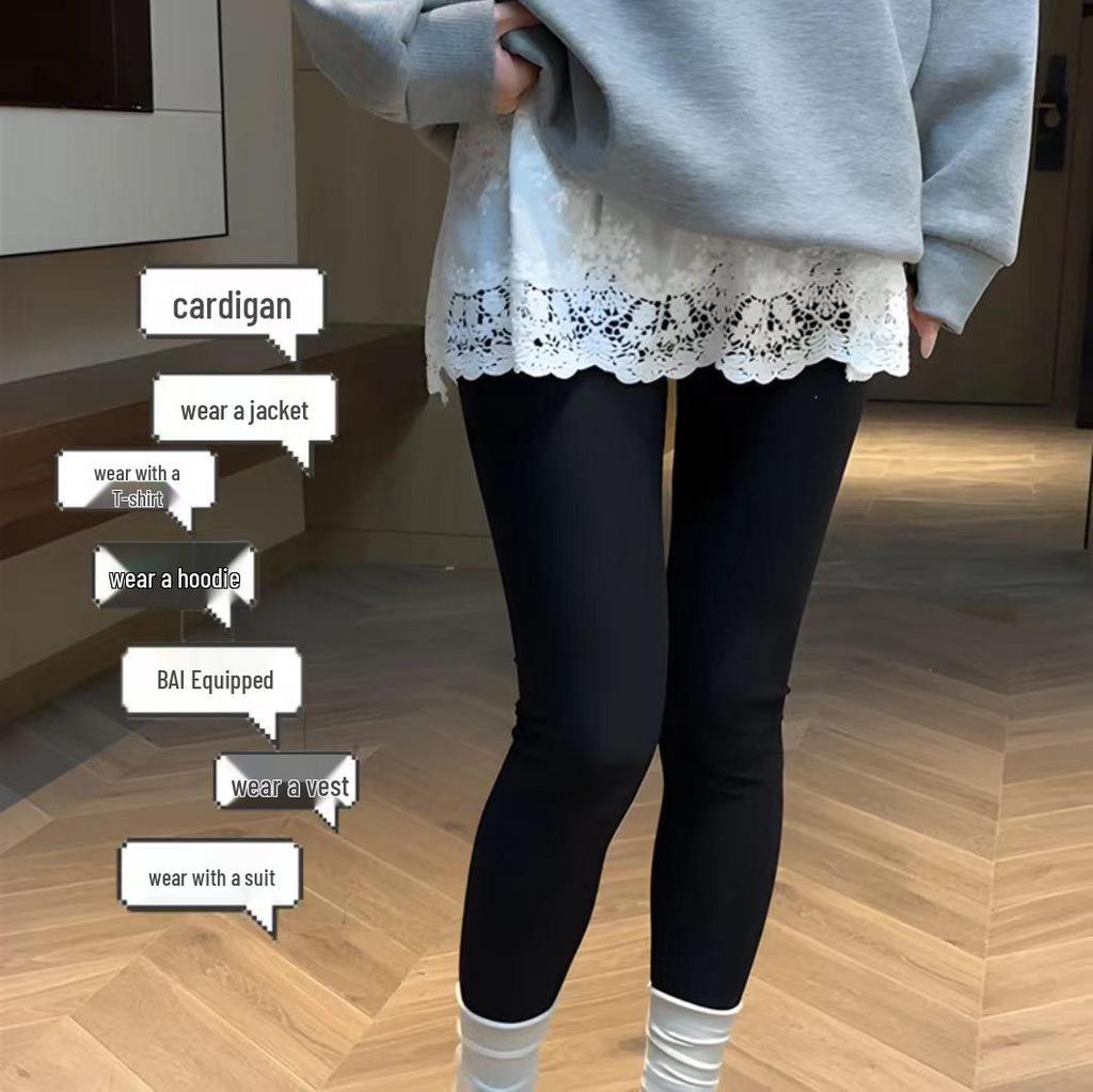 Women's Lace Skirt with Sweater False Hem - Perfect Inner Layering Wear