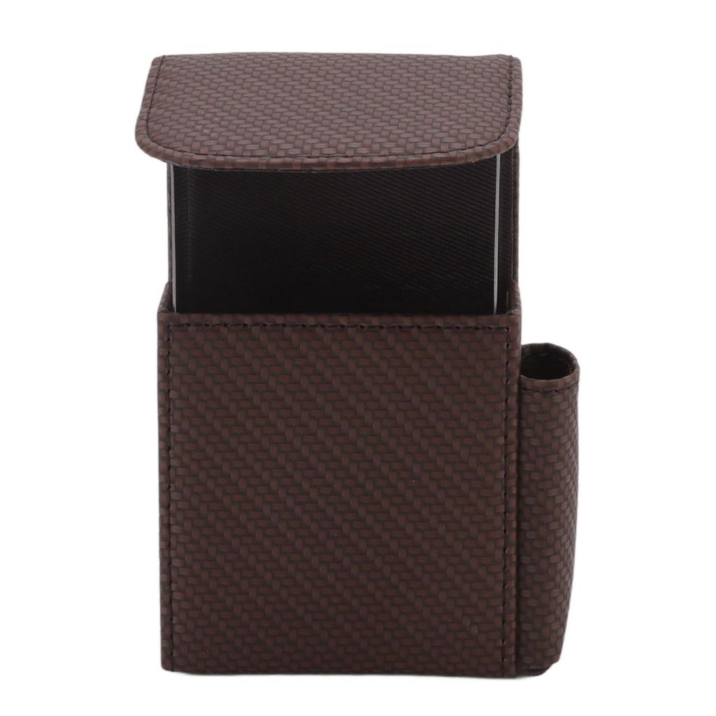 PU Leather Cigarette Box Woven Pattern Cigarette and Lighter Holder Multifunctional 20 Pieces Cigarette Case
