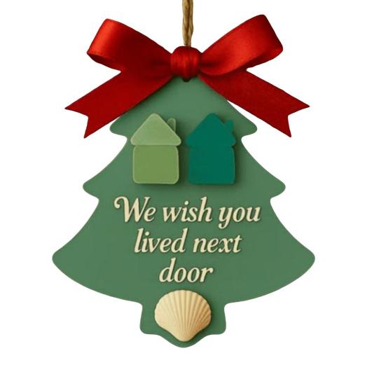 Strom/Ponožka Tvarované Mořské Sklo Přátelství Dekor Ručně Vyráběná Pobřežní Vánoční Závěsná Ozdoba na Vánoce Sváteční Domácí Dekorace