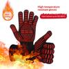 Hitzebeständige und hitzebeständige Grillhandschuhe mit fünf Fingern, wärmeisolierend, mikrowellengeeignet, mit Silikonbeschichtung.
