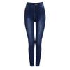 Pantaloni a Tubino da Donna a Vita Alta Taglie Forti Leggings Imitazione Jeans Casual in Denim