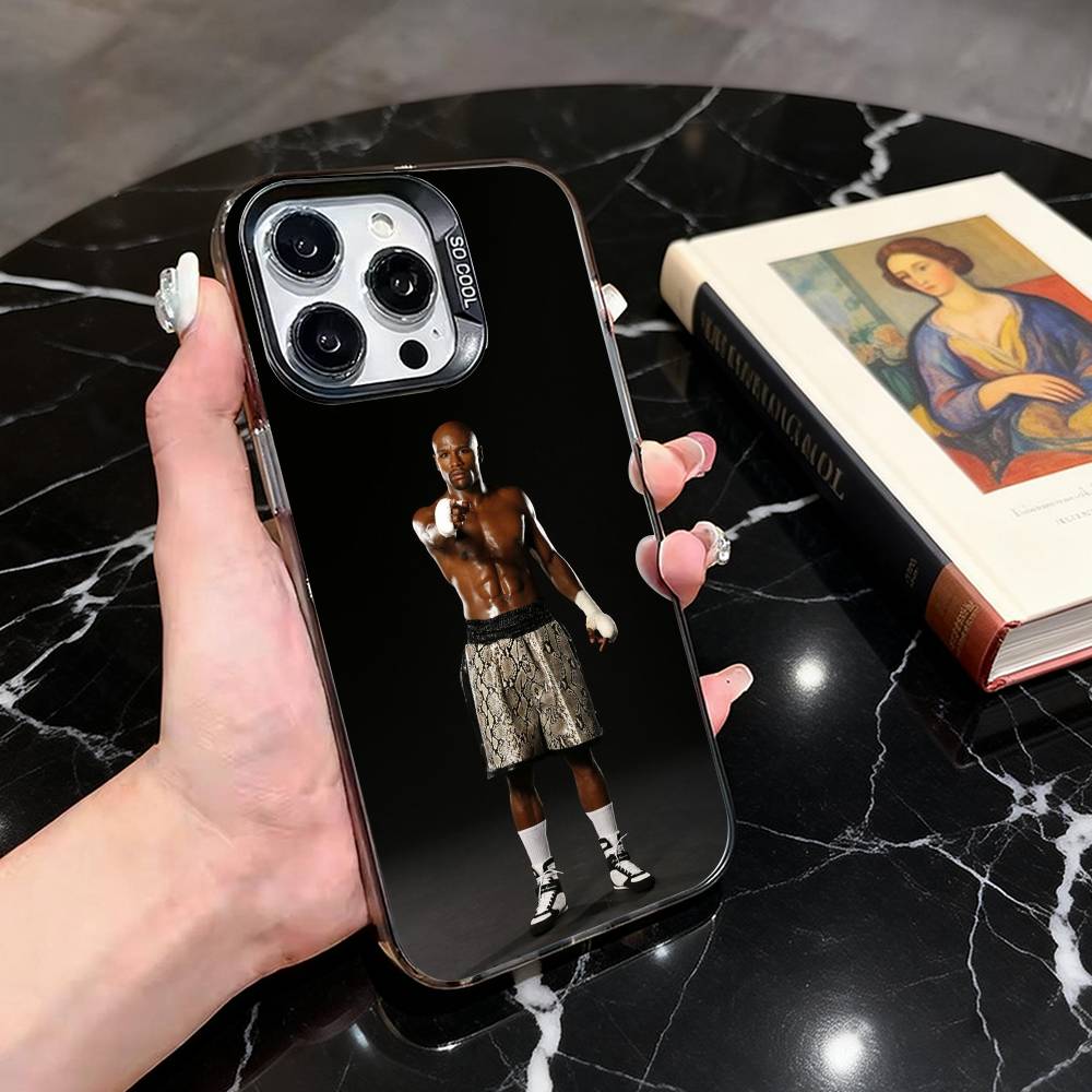 

Boxing F-Floyd M-Mayweather-FM Phone Case For iPhone 17,16,15,14,13,12,11 Plus,Pro Max,XS,Colored Silver Plated Inside Cover iPhone15promax