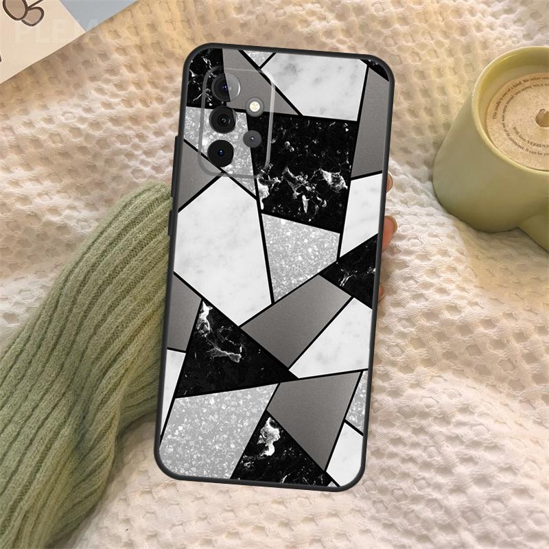 Marble Geometric Art Case For Samsung Galaxy A35 A15 A55 A53 A33 A13 A36 A56 A26 A16 A22 A32 A52 A54 A34 A05 A06