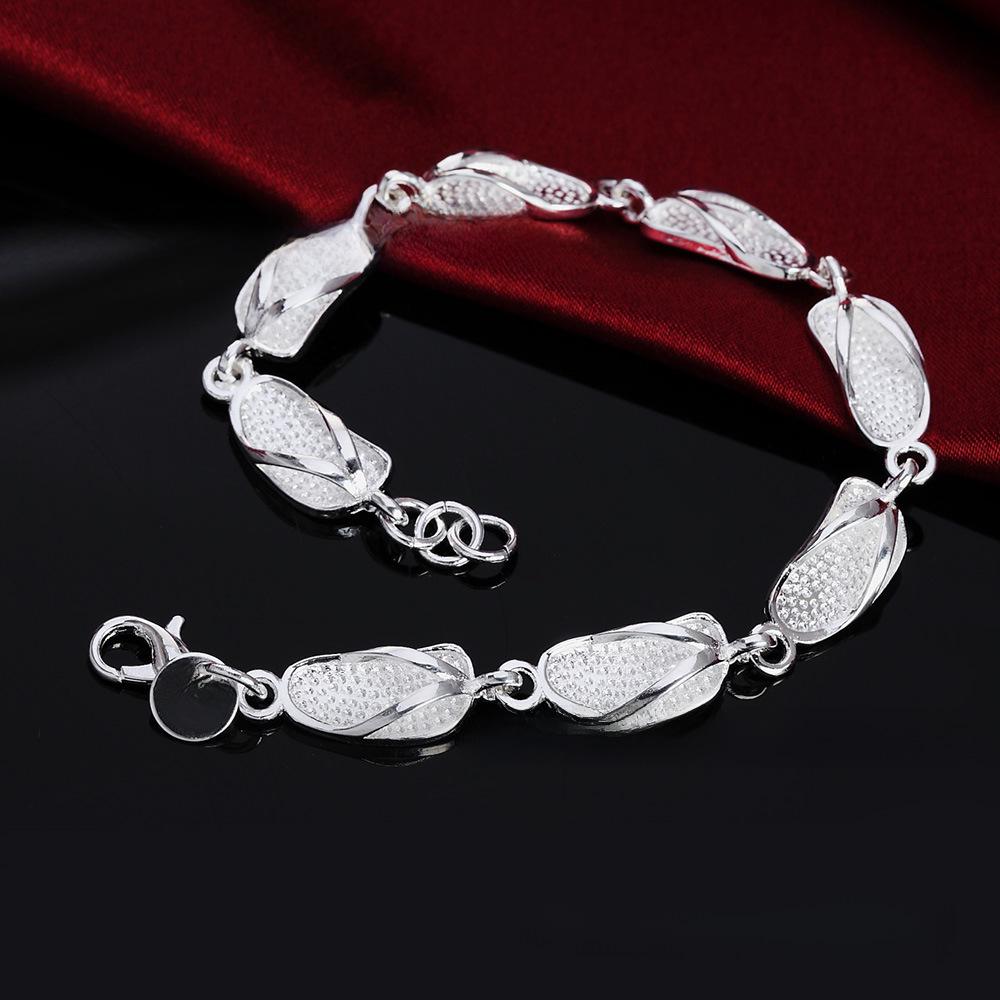 JinShihu Elegant Silver Jewelry Ladies' Bracelet and Slippers - European and American Fashion