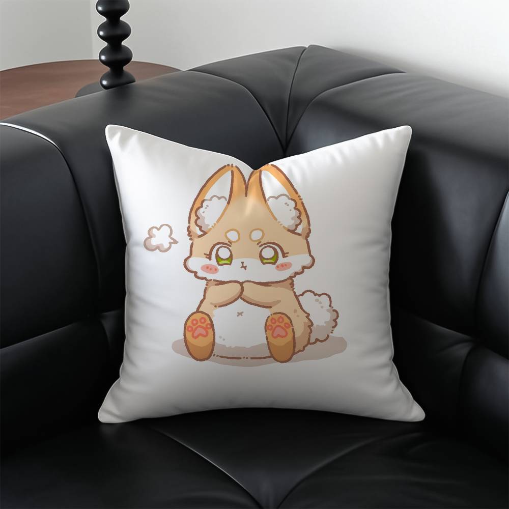 

Cute Cure Animal Angry Pillow Case Anti-dustmite Pillowcase Invisible zipper silky short plush Sofa cushion cover 12x12Inch