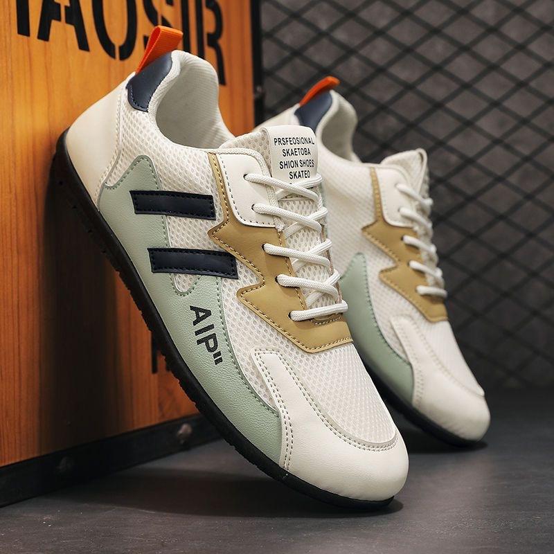 Herrenschuhe Frühling Laufen Sport Mesh atmungsaktiv weiche Sohle rutschfest Herren Freizeitreiseschuhe Low-Top deutsche Trainingsschuhe