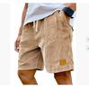 Men's Retro Corduroy Casual Shorts Men Fashion Solid Sweatpants Harajuku Corduroy Short Pants New Men Clothing Roupas