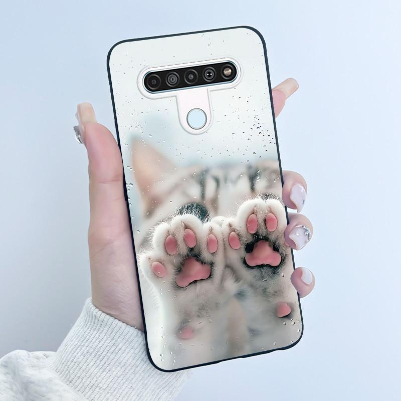 Luxury Cute Cool Boys Girls Case For LG K61 Q61 Q70 Phone Case Black Matte Soft Silicone Back Cover Protective TPU Bumper Shell