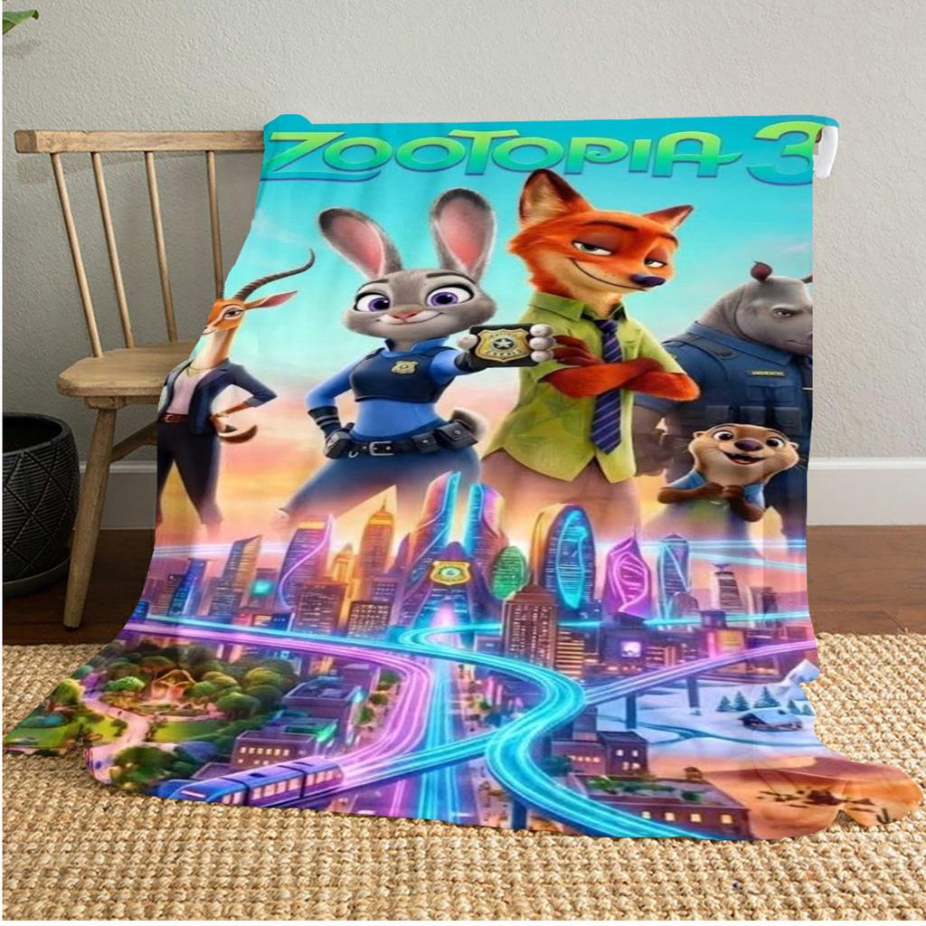 ZOOTOPIA Plush Blanket Soft Comfortable All Seasons Perfect Sofa Office Naps Outdoor Travel Makes Great Gift