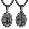 Vader Benedictus Ovaal Hanger Sieraden Mannen Medaille Ketting Vrouwen