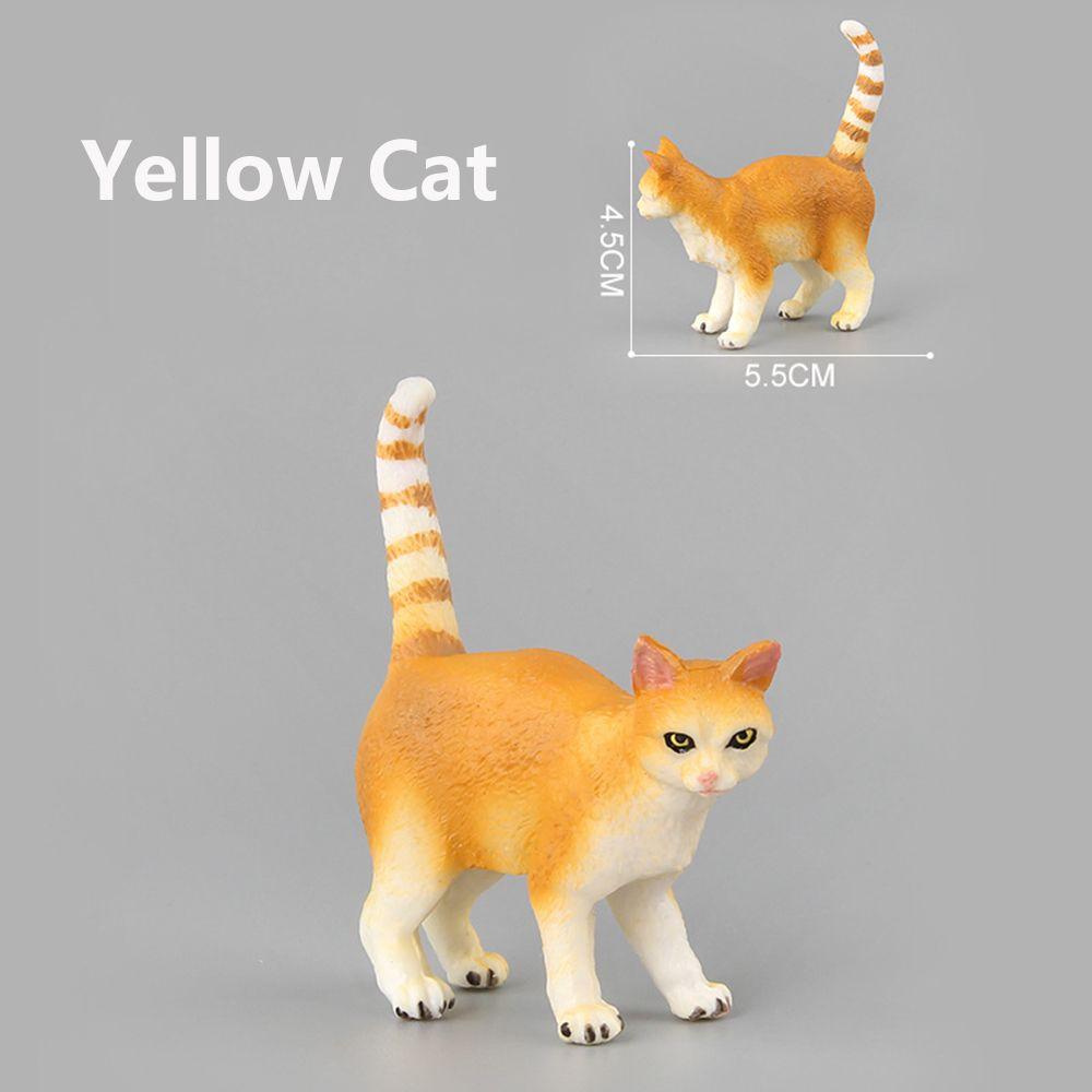 1 PC  Bonsai Ornament  House Decor Plastic Neko Figurine Mini Pet Model Simulation Animal Miniature Cat
