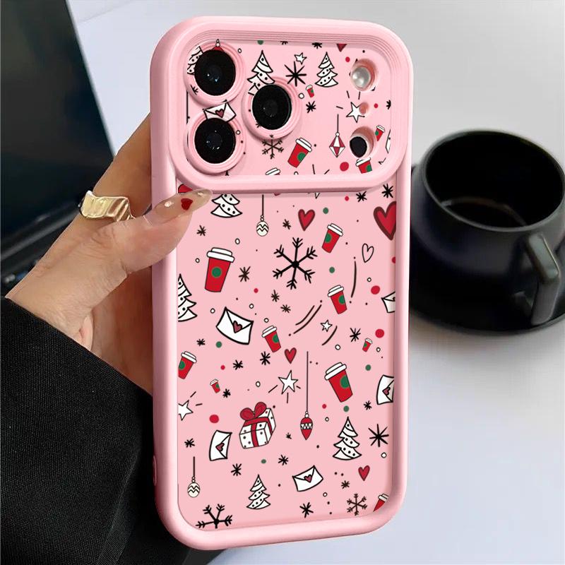 Christmas Gift Print Phone Case For iPhone 17 Pro 16e 16 15 14 13 12 Pro Max 11 Soft Silicone Cover For iPhone 15 16 Plus 17 Air