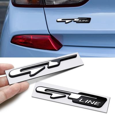 1 st Bilstyling ABS GT Line Logotyp Bokstäver Märke Sidokaross Bagagelucka Klistermärke för Rio Picanto Sportage Niro Morning Ceed Optima